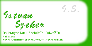 istvan szeker business card